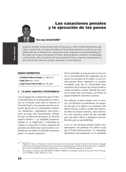 Las casaciones penales y la ejecución de las penas