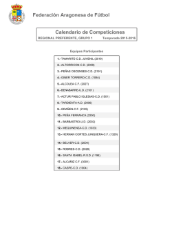 Calendario de Competición