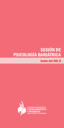 SESIÓN DE PSICOLOGÍA BARIÁTRICA