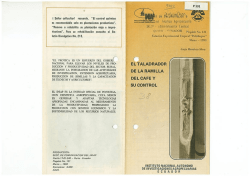 El taladrador de la ramilla del café y su control documento
