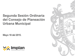 Segunda Sesión Ordinaria del Consejo de Planeación Urbana
