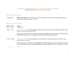 1 7&ordm; Congreso Internacional de Psicolog&iacute;a. Cruzando fronteras