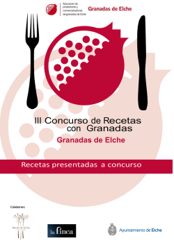 III CONCURSO RECETAS CON GRANADA