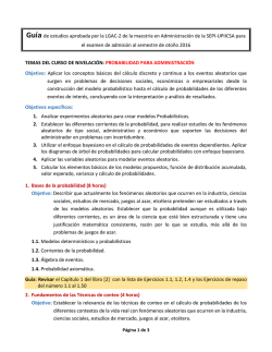 Probabilidad para la Administraci&oacute;n