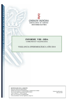 Informe VIH-SIDA COMUNITAT VALENCIANA 2014