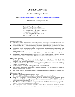 Richart V&aacute;zquez-Rom&aacute;n - Departamento de Ingenier&iacute;a Qu&iacute;mica