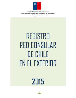 REGISTRO RED CONSULAR DE CHILE EN EL EXTERIOR 2015