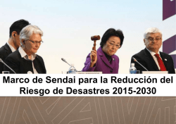 Marco de Sendai para la Reducción del Riesgo de Desastres