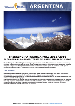 taranna trekking argentina patagonia full 2015-2016