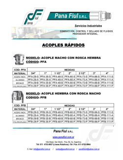 Acoples Rápidos a palanca y accesorios