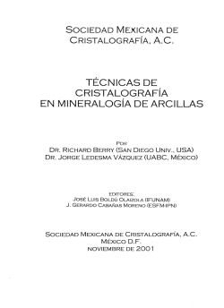 técnicas de, cristalografia en mineralogia de arcillas