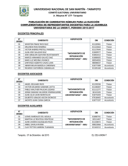 UNIVERSIDAD NACIONAL DE SAN MART&Iacute;N