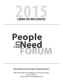 2015 People in Need Forum Directory (Spanish Version)