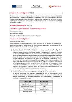 Acuerdo de homologación - Cámara de Comercio de España