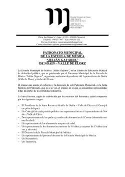 PATRONATO MUNICIPAL DE LA ESCUELA DE MÚSICA “JULIÁN