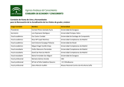 Comisiones de Rama de Arte y Humanidades para la Renovación