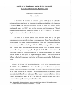 análisis de las fórmulas para calcular el 1ralm* de redención