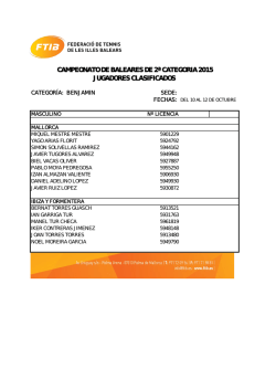 campeonato de baleares de 2ª categoria 2015 jugadores
