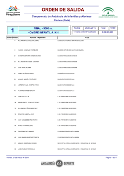 Orden de salida Infantil