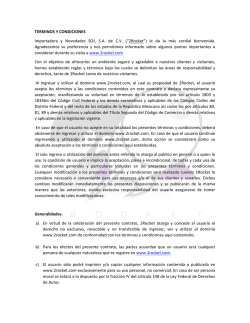 Términos y condiciones