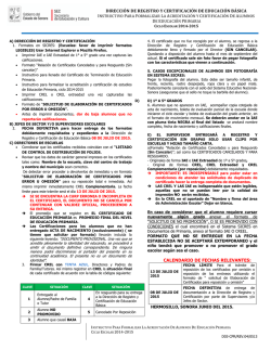 dirección de registro y certificación de educación básica