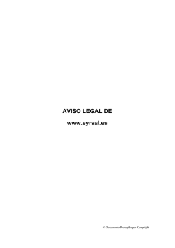 AVISO LEGAL DE www.eyrsal.es