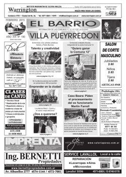 edici&oacute;n Febrero 2015 - El Barrio Pueyrredon