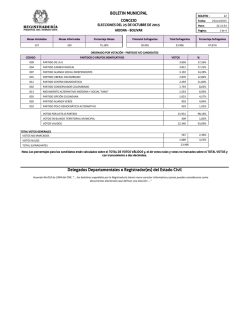 BOLETIN MUNICIPAL Delegados Departamentales o Registrador(es)