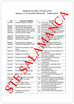Adjudicación acto público 15 de julio de 2015 Maestros/ C.S.