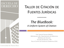 Taller citación de fuentes jurídicas Bluebook (Versión PDF)