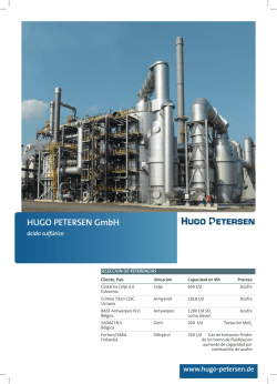 Ácido Sulfúrico - HUGO PETERSEN GmbH