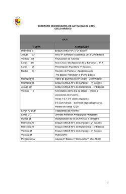 Cronograma de Actividades Ciclo Básico