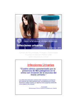 Infecciones Urinarias - Cátedra de Microbiología, Virología y