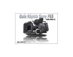 Guía Rápida Sony F65 HQ