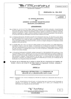 Ordenanza No. 006