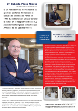 Dr. Roberto Pérez Nieves - Esthetical Surgery Center