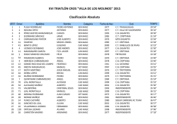 Resultados clasificaciónes Triatlón 2015