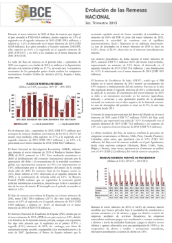 Evolución de las Remesas IIIT 2015
