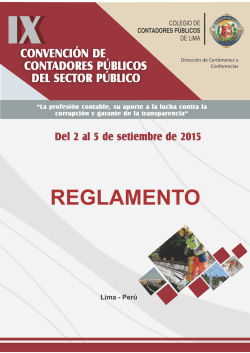 REGLAMENTO - Colegio de Contadores Públicos de Lima