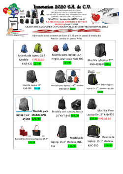 Mochila de laptop 15.4 Modelo KNB- 435 $27.99
