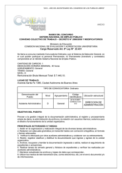 Cargo Reservado Art. 8º Ley Nº 22.431 Remuneración