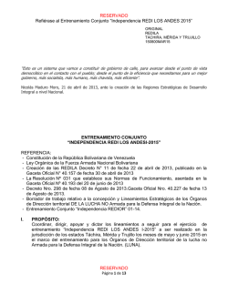 RESERVADO Refiérase al Entrenamiento