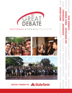 Great debate carta.indd - National Hispanic Institute