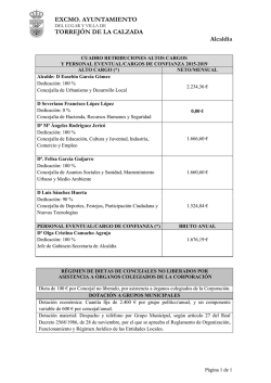 Salarios Alcalde y Concejales - Ayuntamiento de Torrejón de la