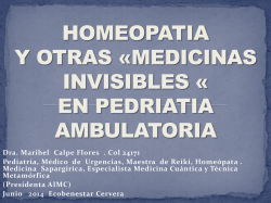 homeopatia y medicinas invisibles en pediatria