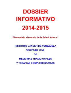 DOSSIER INFORMATIVO 2014-2015
