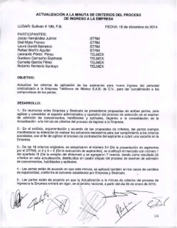 Minuta de Ingreso a Telmex(Actualizada 2014)