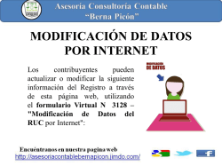 formulario Virtual N 3128 – "Modificación de Datos del RUC