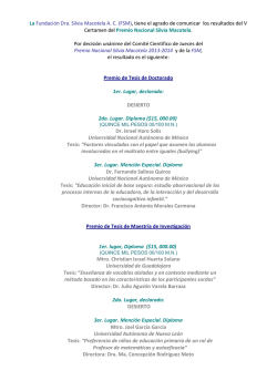 ESTIMADOS TODOS: - Facultad de Psicolog&iacute;a