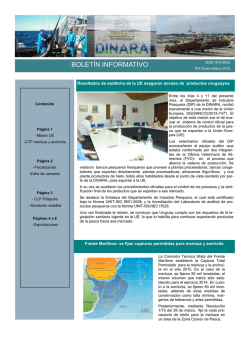 BOLETÍN INFORMATIVO - Dirección Nacional de Recursos Acuáticos